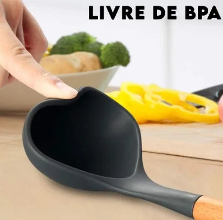 Kit Jogo 12 Peças Utensílios de Cozinha Silicone com Suporte!